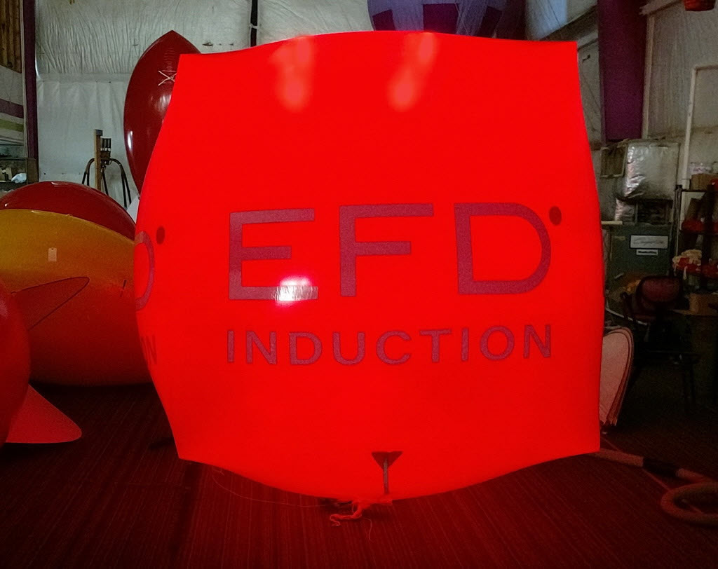 Red Cube with LED Lights